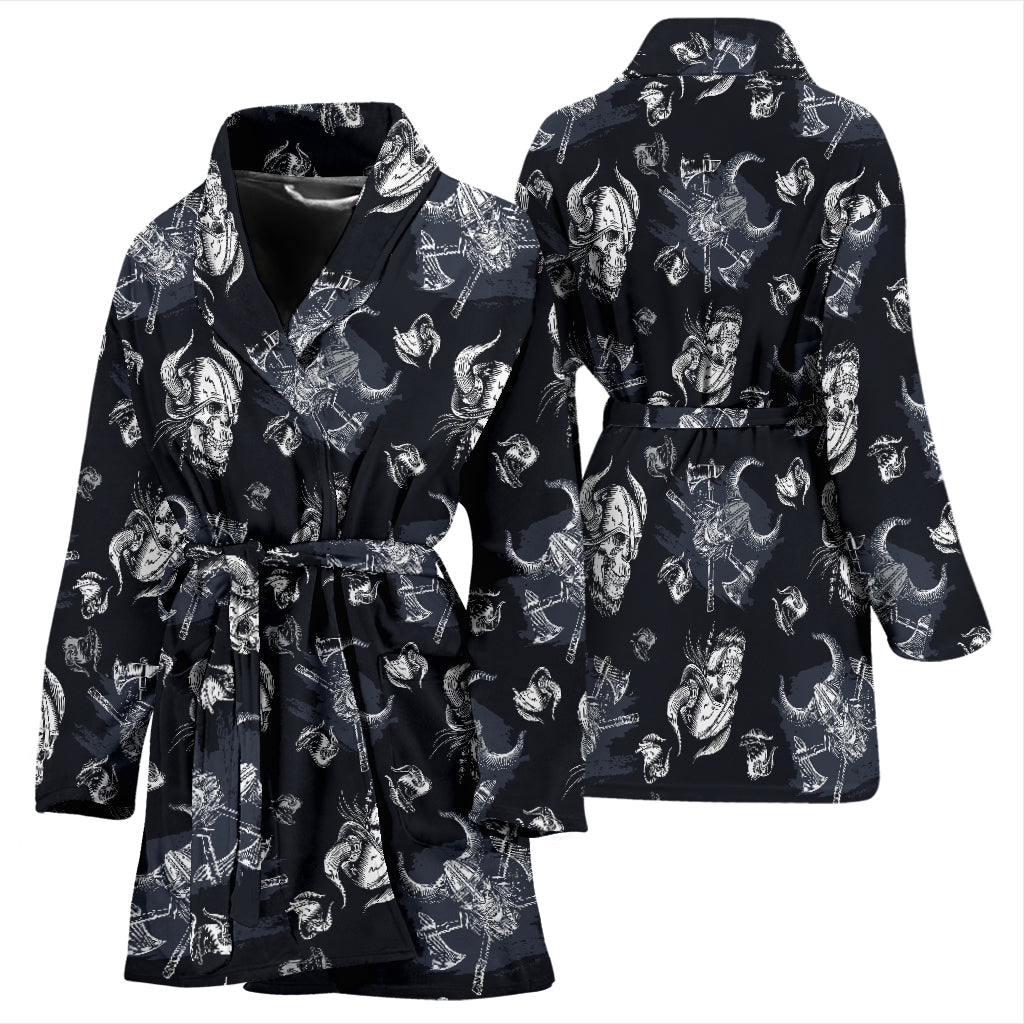 Vikings Print Design LKS304 Women Bathrobe