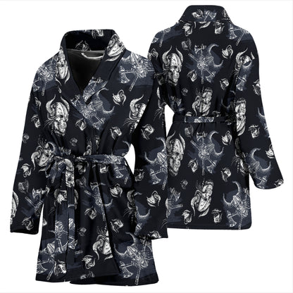 Vikings Print Design LKS304 Women Bathrobe
