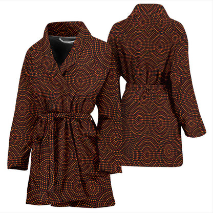 Aboriginal Pattern Print Design 02 Women Bathrobe