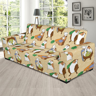 Guinea Pig Pattern Print Design 03 Sofa Slipcover