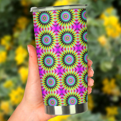 Optical illusion Flower Rainbow Style Tumbler