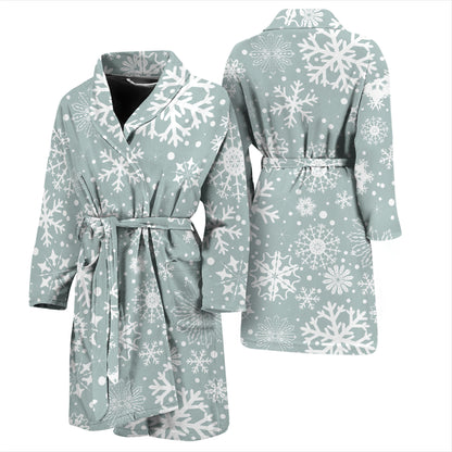 Snowflake Print Design LKS303 Men Bathrobe