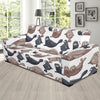 Sea Lion Pattern Print Design 02 Sofa Slipcover