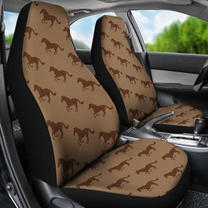 Horse Brown Print Design LKS307 Car Seat Covers
