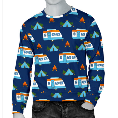 Camper Pattern Camping Themed No 3 Print Men Long Sleeve Sweatshirt