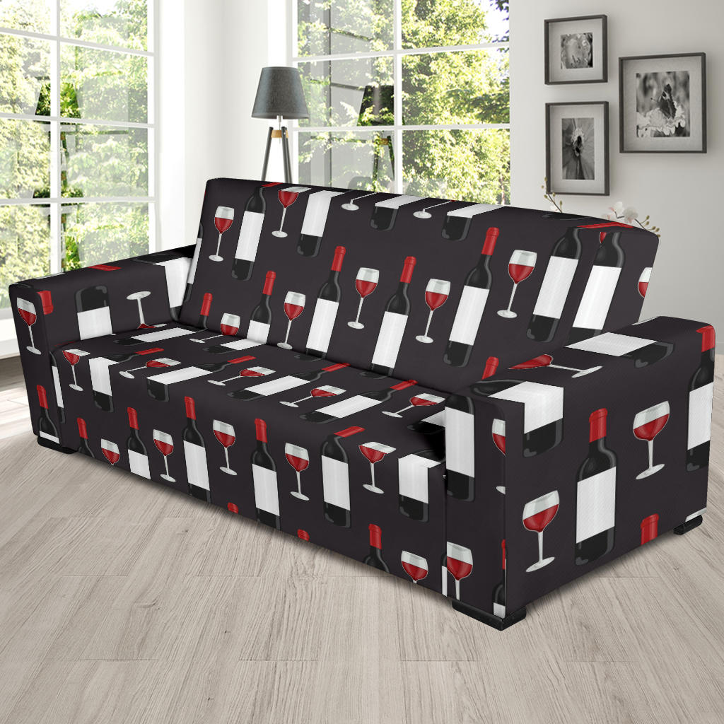 Wine Print Design LKS309 Sofa Slipcover