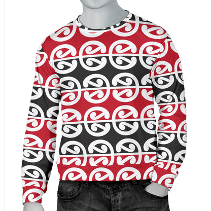 Maori Classic Themed Design Print Men Long Sleeve Sweatshirt