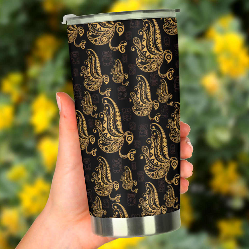 Owl Tribal Polynesian Design Print Tumbler