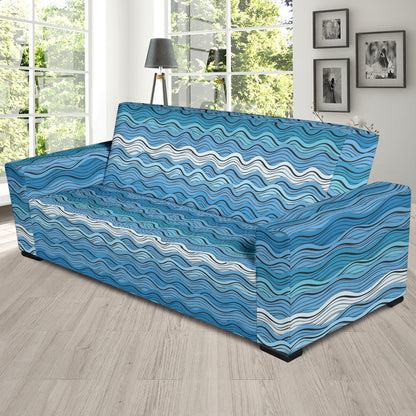 Wave Print Design LKS301 Sofa Slipcover