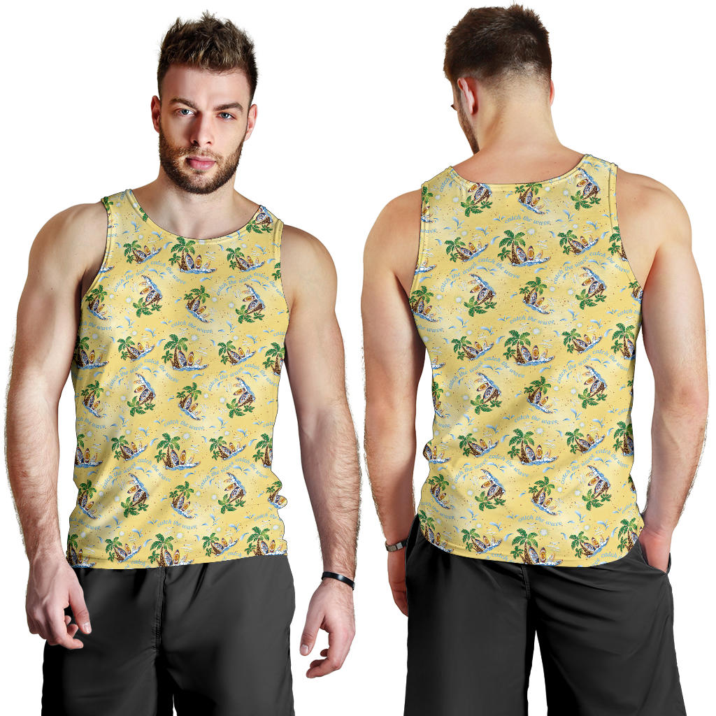 Surf Catch the Wave Design Men Tank Top