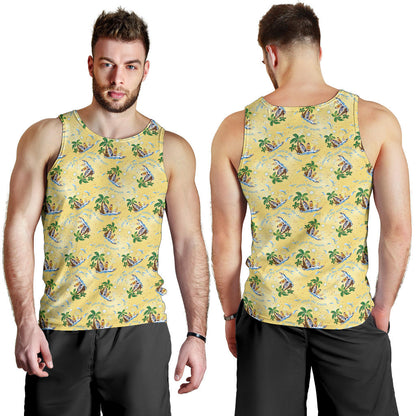 Surf Catch the Wave Design Men Tank Top