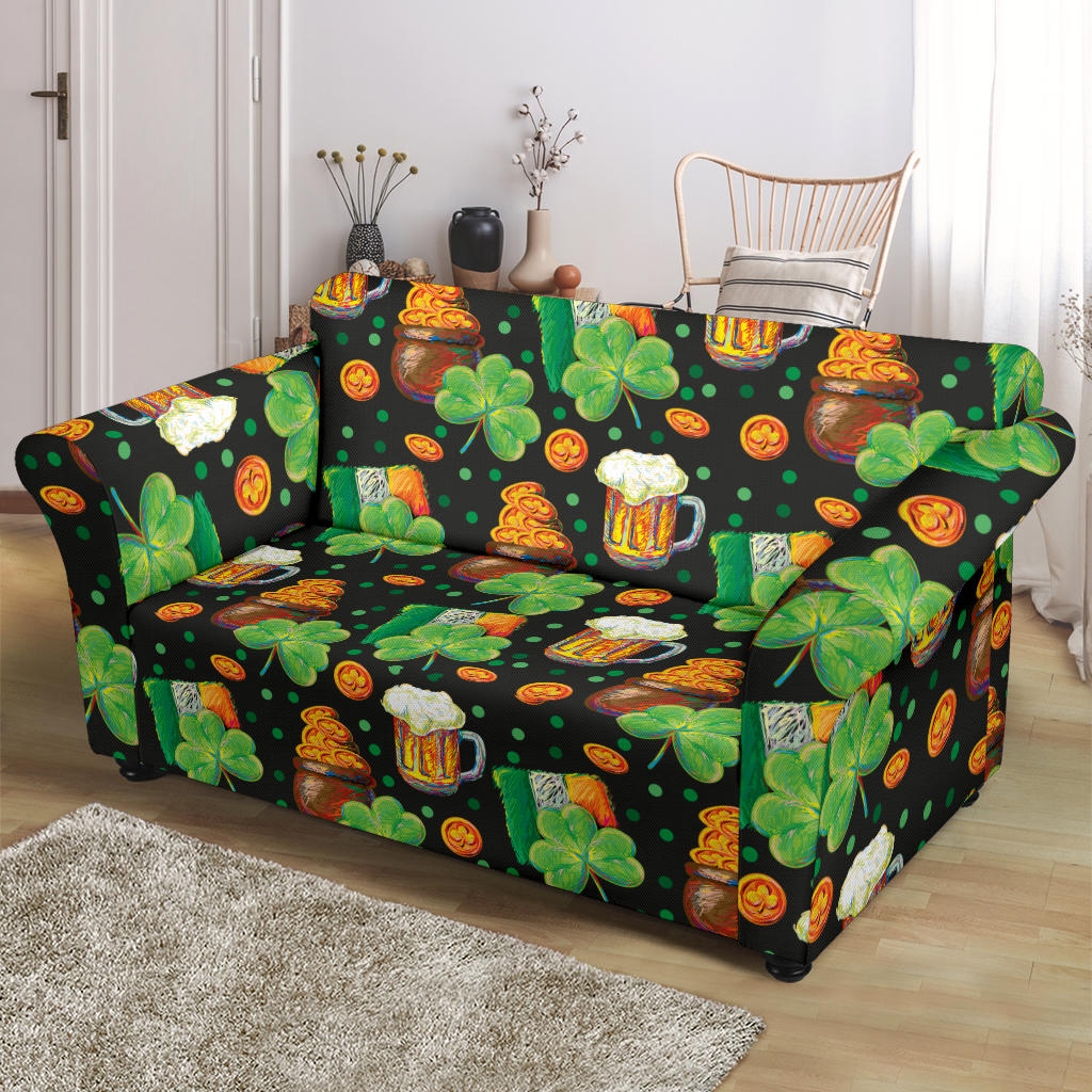 St Patricks Day Print Design LKS303 Loveseat Couch Slipcover