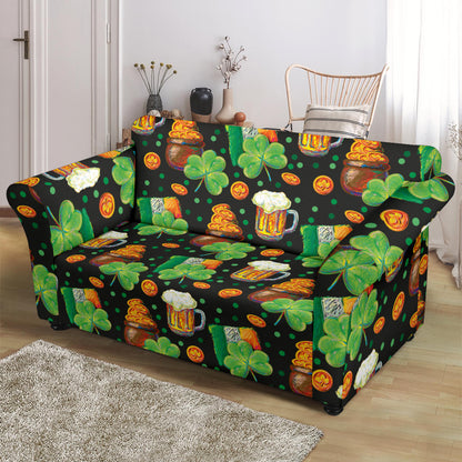 St Patricks Day Print Design LKS303 Loveseat Couch Slipcover