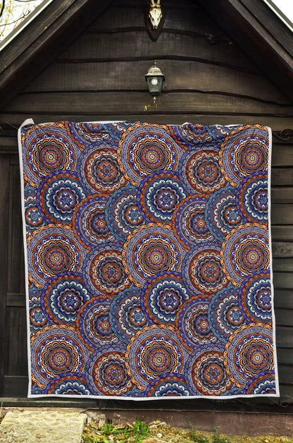 Mandala Boho Chic Design Print Quilt Bedspread