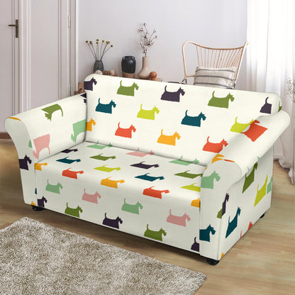 Scottish Terriers Print Design LKS305 Loveseat Couch Slipcover
