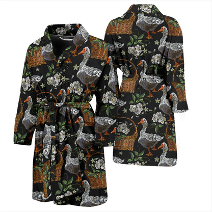 Goose Print Design LKS406 Men Bathrobe