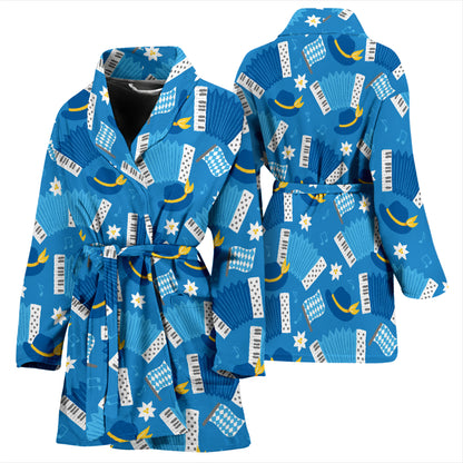 Accordion Print Design LKS401 Women Bathrobe