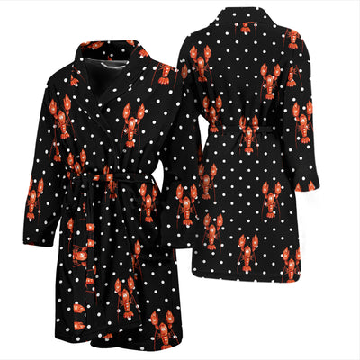 Lobster Print Design LKS401 Men Bathrobe