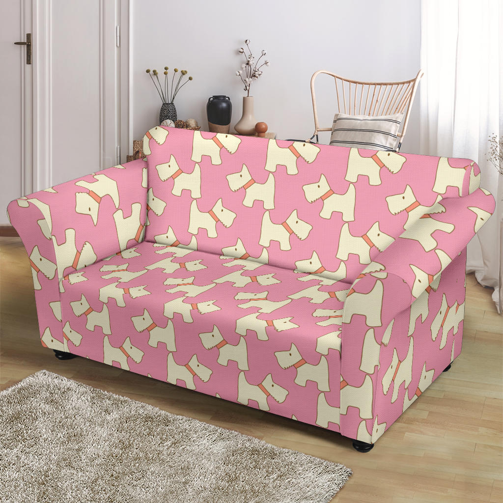 Scottish Terriers Print Design LKS306 Loveseat Couch Slipcover