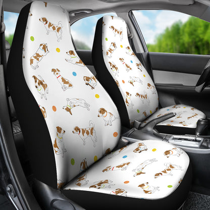 Russell Terriers With Balls Print Design LKS307 Car Seat Covers