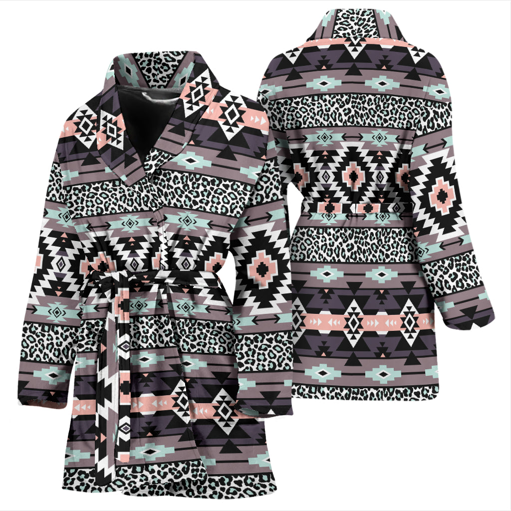 Safari Pattern Print Design LKS302 Women Bathrobe
