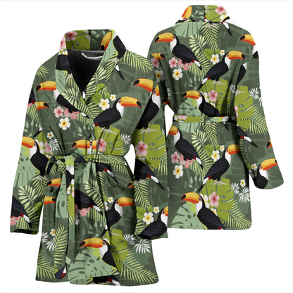 Toucan Print Design LKS304 Women Bathrobe