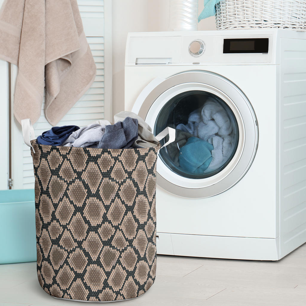 Snake Skin Design Print Laundry Basket