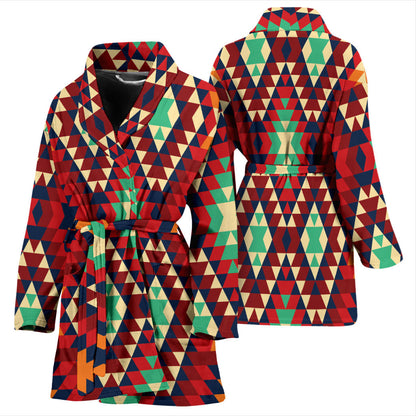 Native Pattern Print Design A07 Women Bathrobe