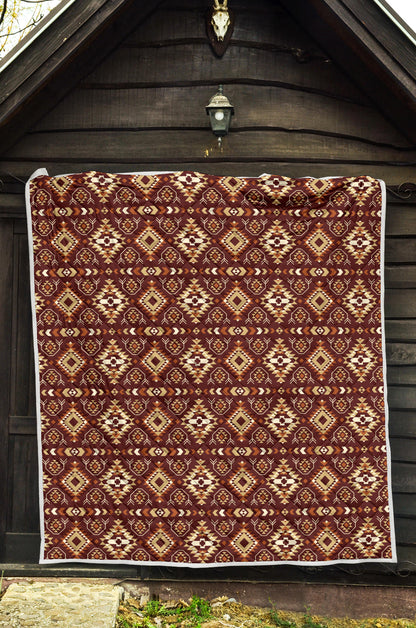 Navajo Native Color Print Pattern Quilt Bedspread