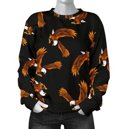 Eagles Print Pattern Women Long Sleeve Sweatshirt