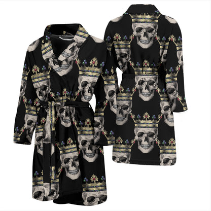 Skull King Print Design LKS3010 Men Bathrobe