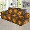 Lion Cartoon Pattern Print Design 01 Sofa Slipcover