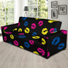 Lip Neon Color Pattern Print Design 01 Sofa Slipcover