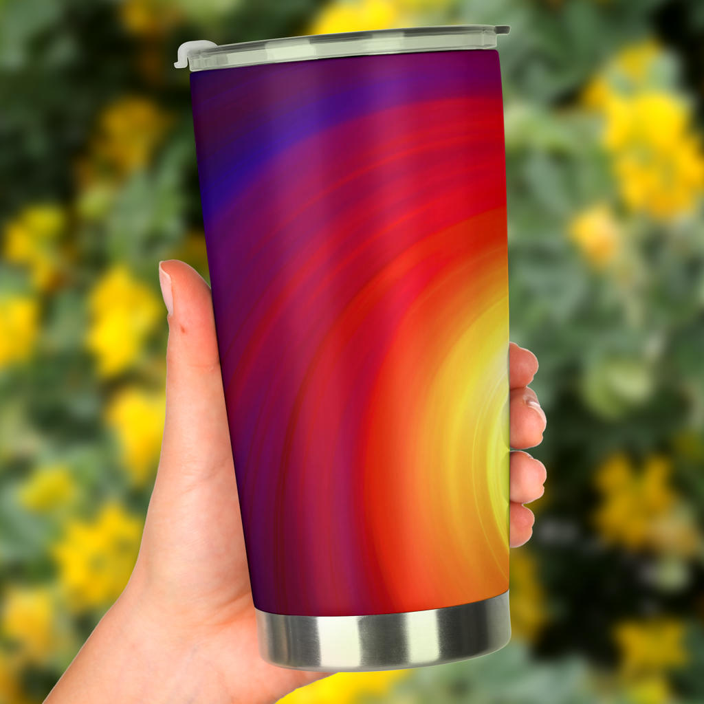 Vortex Twist Swirl Flame Themed Tumbler