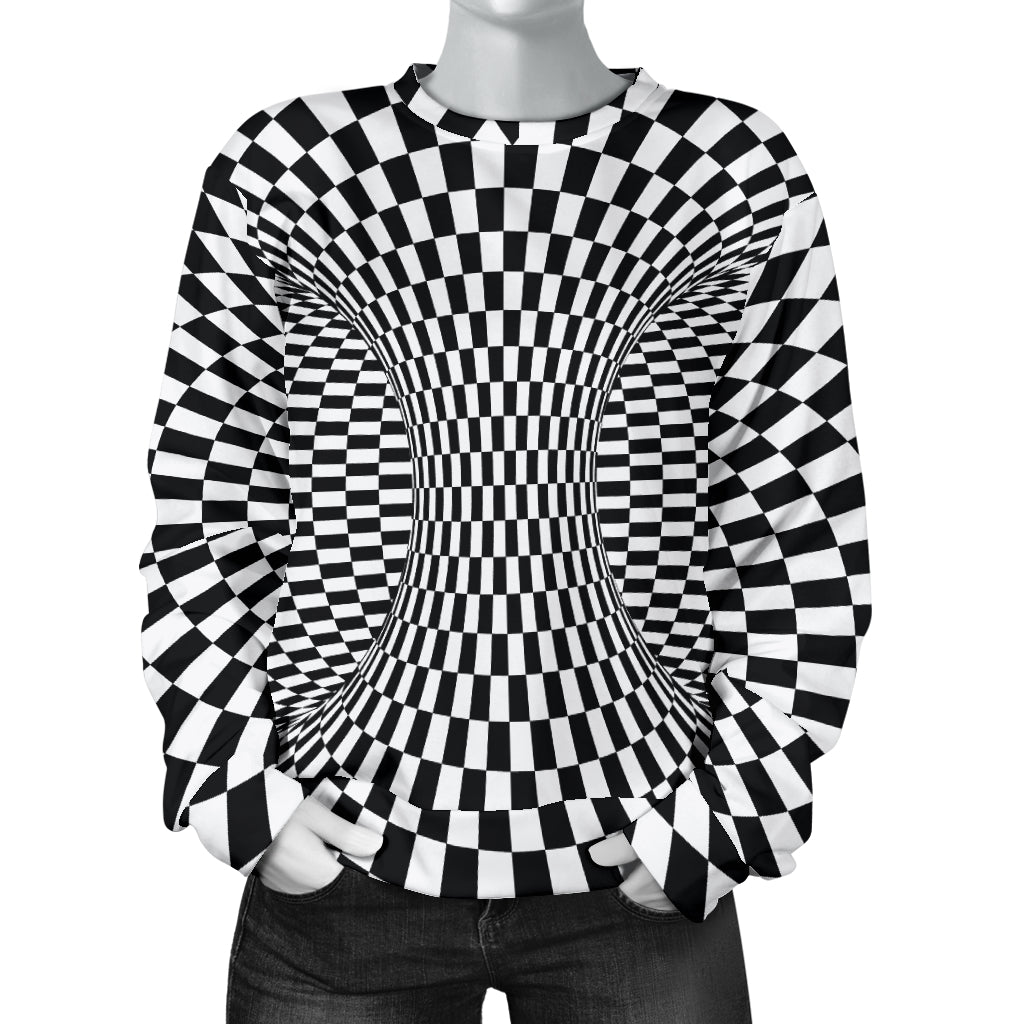 Optical illusion Projection Torus Women Long Sleeve Sweatshirt