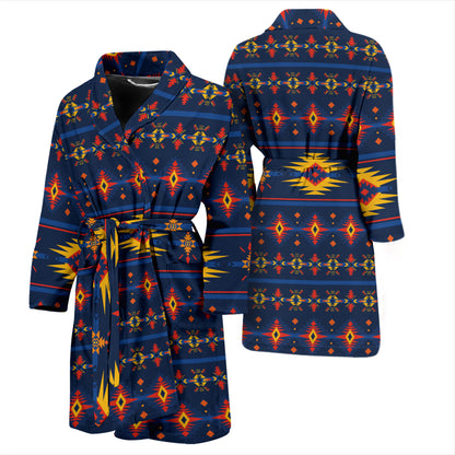 Southwest Pattern Print Design LKS306 Men Bathrobe