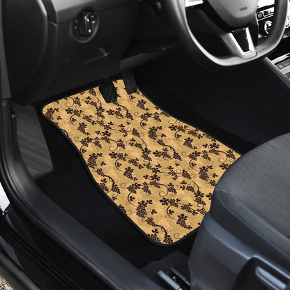 Wine Grape Design Print Car Floor Mats Front Back