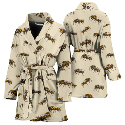 Bee Print Design LKS306 Women Bathrobe
