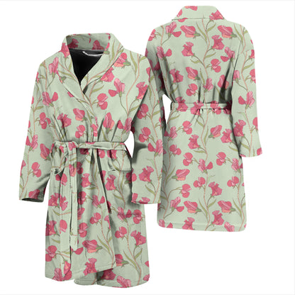 Sweet Pea Print Design LKS301 Men Bathrobe