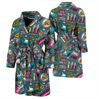 Science Print Design LKS304 Men Bathrobe