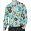 Emoji Donut Print Pattern Men Long Sleeve Sweatshirt