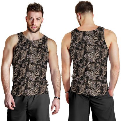 Paisley Mandala Design Print Men Tank Top