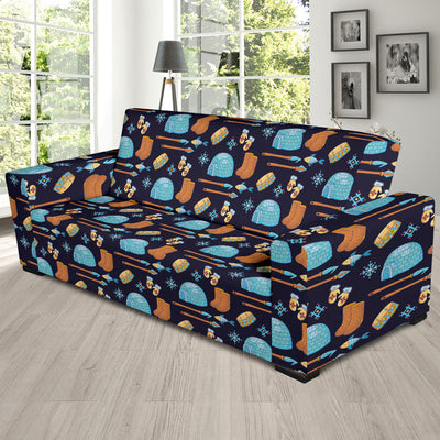 Eskimo Pattern Print Design 02 Sofa Slipcover