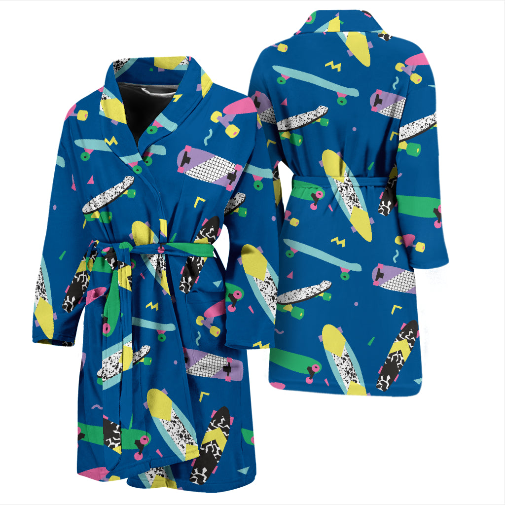 Skateboard Print Design LKS302 Men Bathrobe