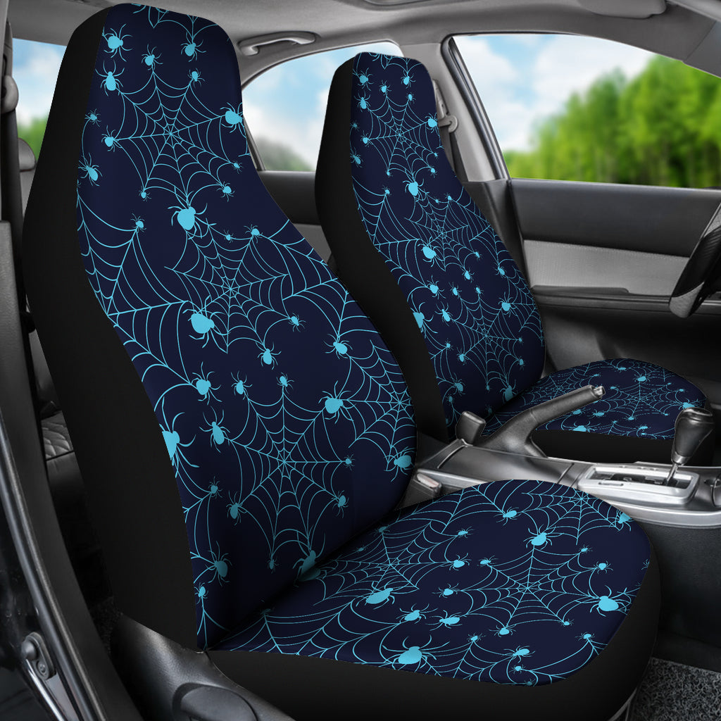Spider Web Blue Print Design LKS304 Car Seat Covers