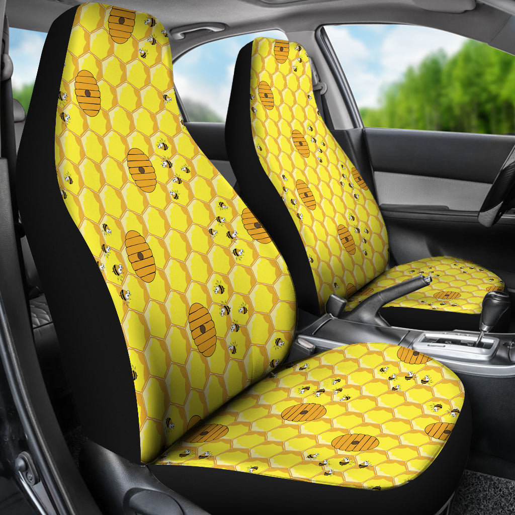 Honey Bee Print Design LKS303 Car Seat Covers
