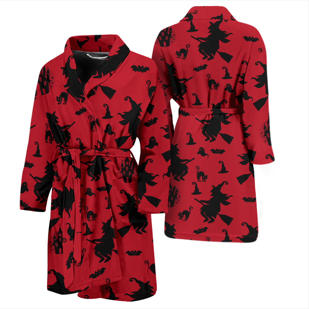 Witch Print Design LKS303 Men Bathrobe