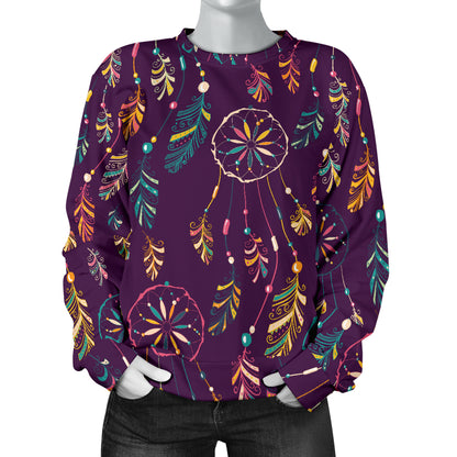 Dream Catcher Boho Design Women Long Sleeve Sweatshirt