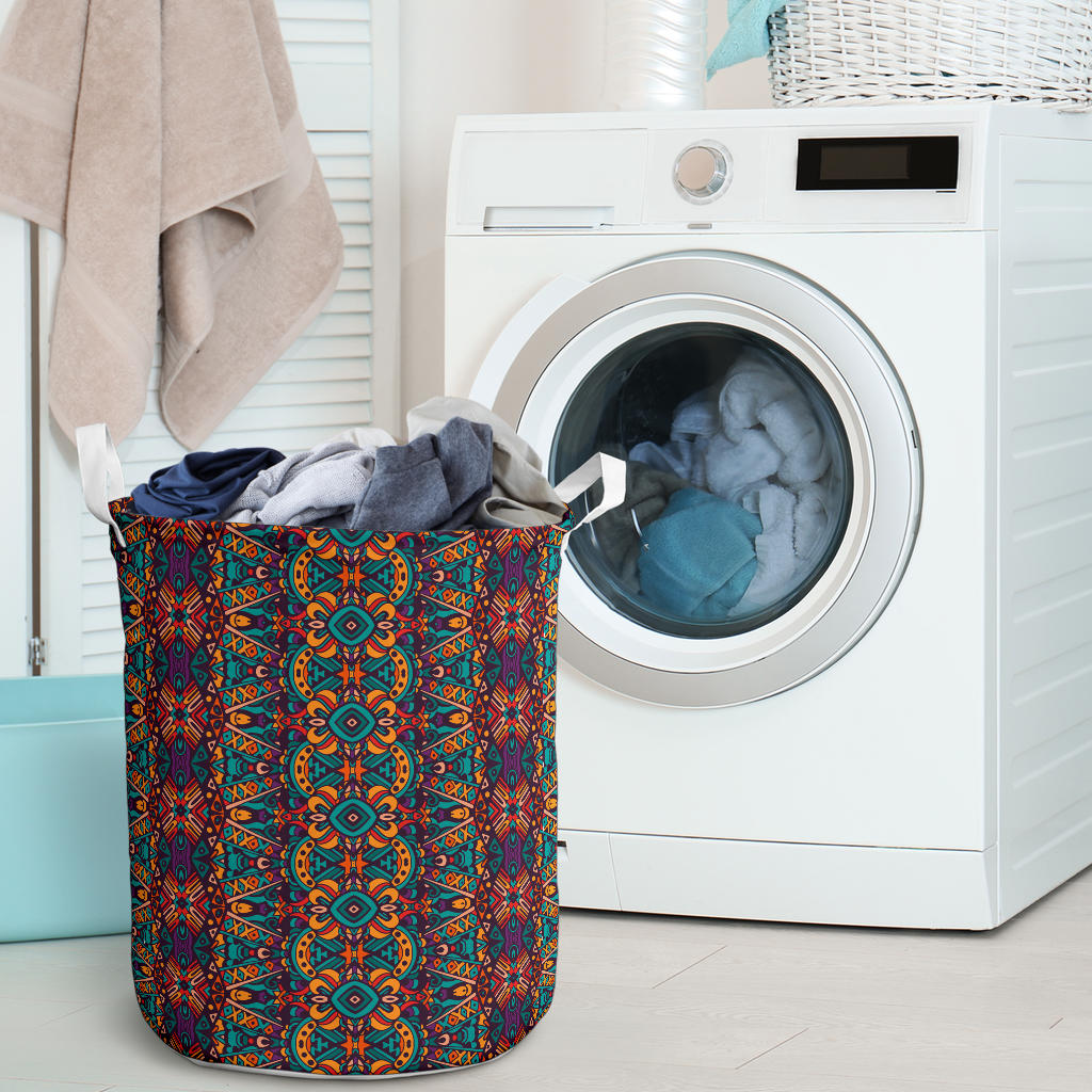 Ethnic Style Print Pattern Laundry Basket