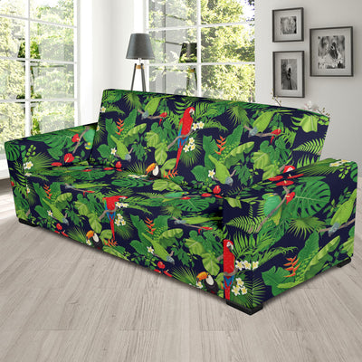 Rainforest Parrot Pattern Print Design A03 Sofa Slipcover